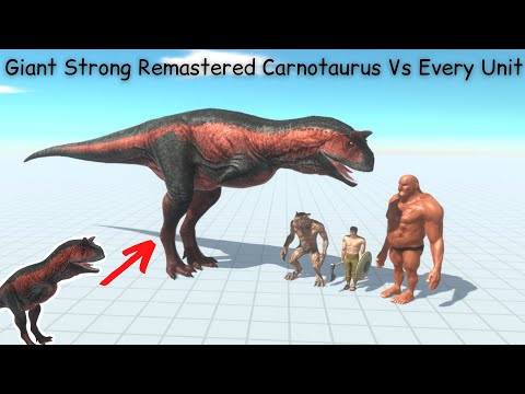 Giant Strong Remastered Carnotaurus Vs Every Unit ARBS |Animal Revolt Battle Simulator