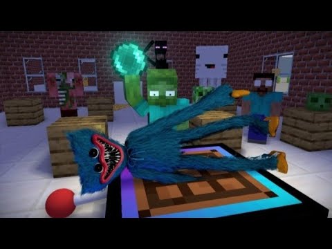 Monster school: Crafting Challenge - Huggy Wuggy - Minecraft Animation (TUNGPO CRAFT DELETED VİDEO)