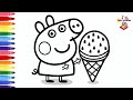 Peppa Pig English Episodes With Peppa Pig Full Family Drawing For Kids Toddlers Child Art