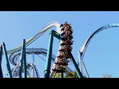Off-ride footage of a Alpengeist train