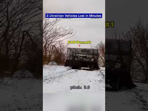 Russian Drones Hit Three Armored Vehicles One After Another