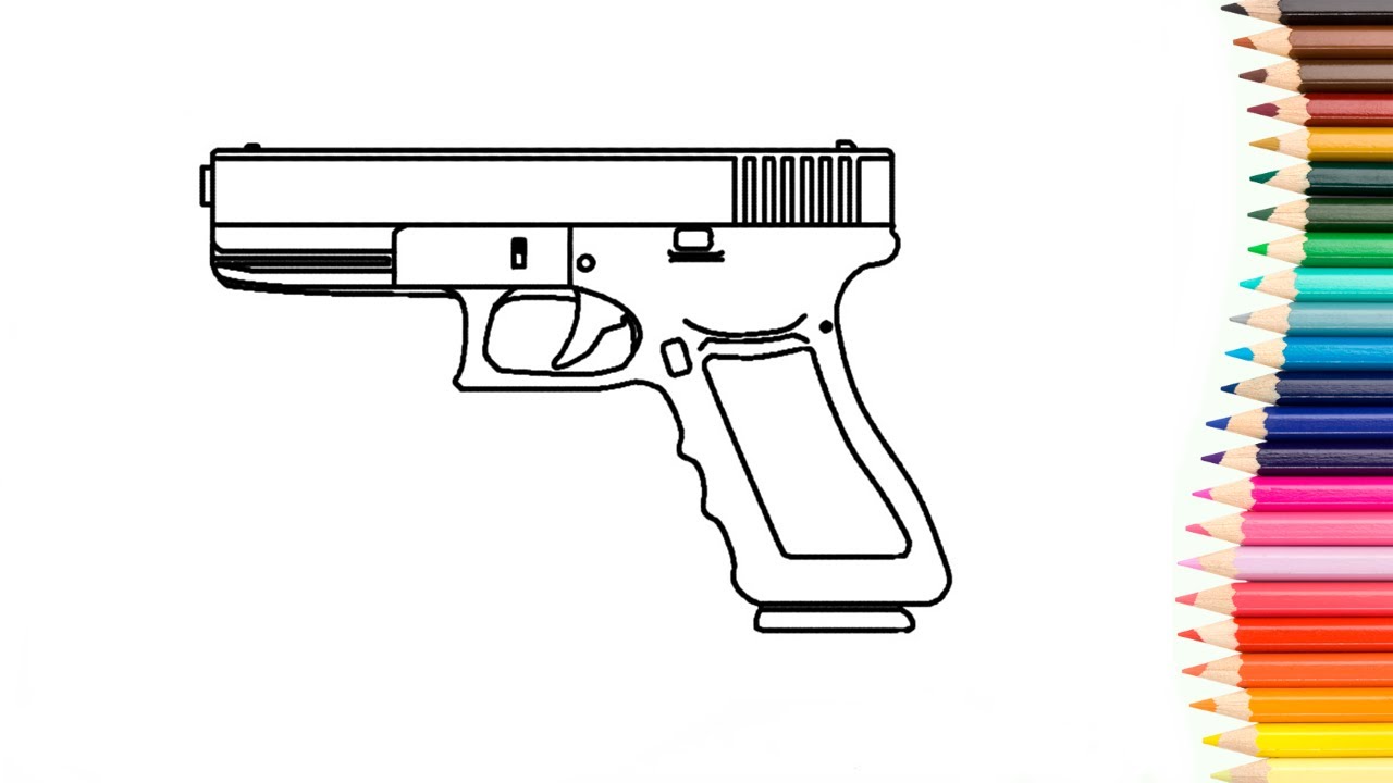 COMO DESENHAR UMA ARMA GLOCK PASSO A PASSO