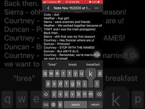 Total Drama 15 years later texting story (After TDAS) (Original Cast)