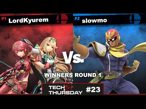 Tech Thursday #23 Winners Round 1 - LordKyurem (Mythra/Pyra) Vs. slowmo (Captain Falcon) - SSBU