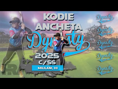 2025 Kodie Ancheta Catcher and Shortstop, Softball Skills Video - Dynasty Hawaii