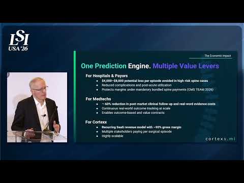 Laurent Metz, CORTEXX MEDICAL INTELLIGENCE - AI for personalized spine surgery outcomes | LSI USA '26