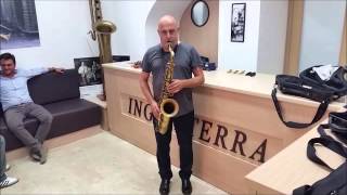 Jerry Popolo bocchino sax tenore Lebayle camera LR in ebano Inghilterra strumenti musicali