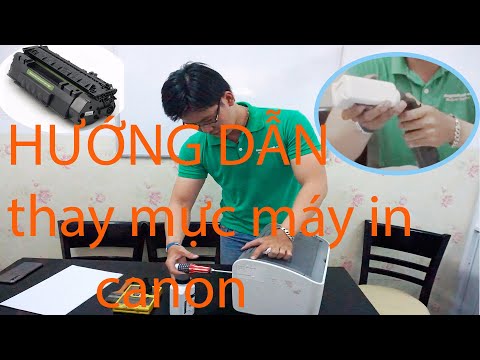 hướng dẫn thay mực in canon