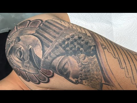 Zar1 AKHAMENID PERSIAN LIVE TATTOO pt 2