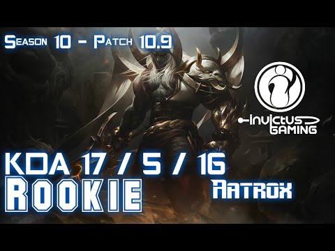 IG Rookie AATROX vs RENEKTON Top - Patch 10.9 KR Ranked