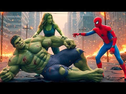 SPIDER-MAN vs HULK destroys JOKER'S evil plan. Rescue SHE-HULK! - AI superhero Short Film
