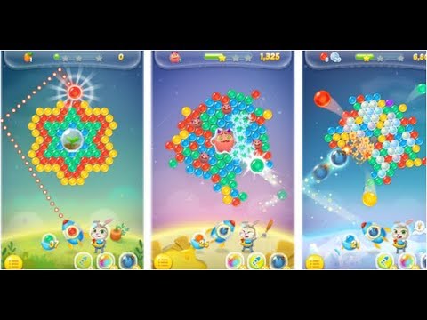 Ice Mountain level 15 Gameplay | Space bunny Bubble spinner game ( By BitMango )