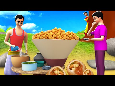 பேராசை பானிபூரி வியாபாரி - Greedy Panipuri Seller Story | 3D Animated Tamil Moral Stories Maa Maa TV