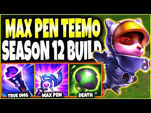 Season 12 Max Pen Teemo Build DELETE People with just R 🔥 LoL Teemo Preseason 2022 Gameplay