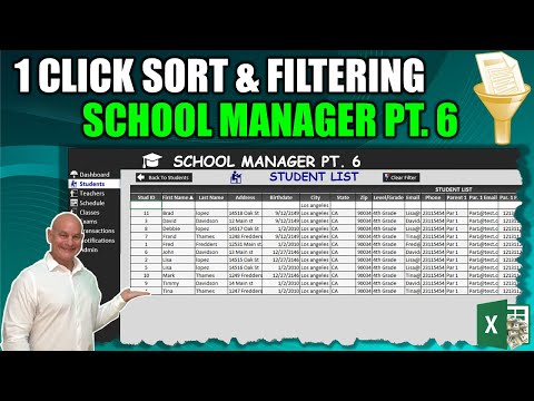 , title : 'How To Add Single Click Sorting, In-Line Filtering To Any Excel Table & More [School Manager Pt. 6]'