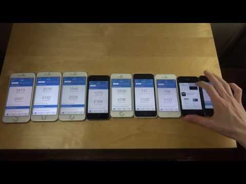 iPhone 7 vs  6S vs  6 vs  SE vs  5C vs  5S vs  5 vs  4S vs  4   Benchmark Speed Test!