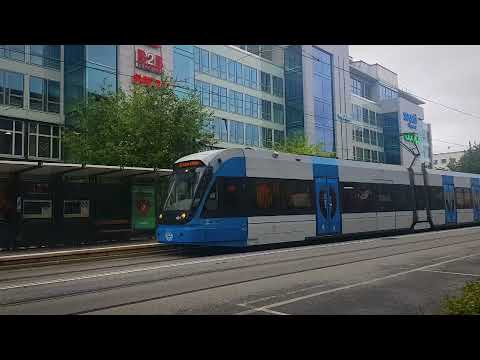 A ride From Solna Business Park to Solna Centrum by Tvärbanan | Sweden | Solna | Stockholm |