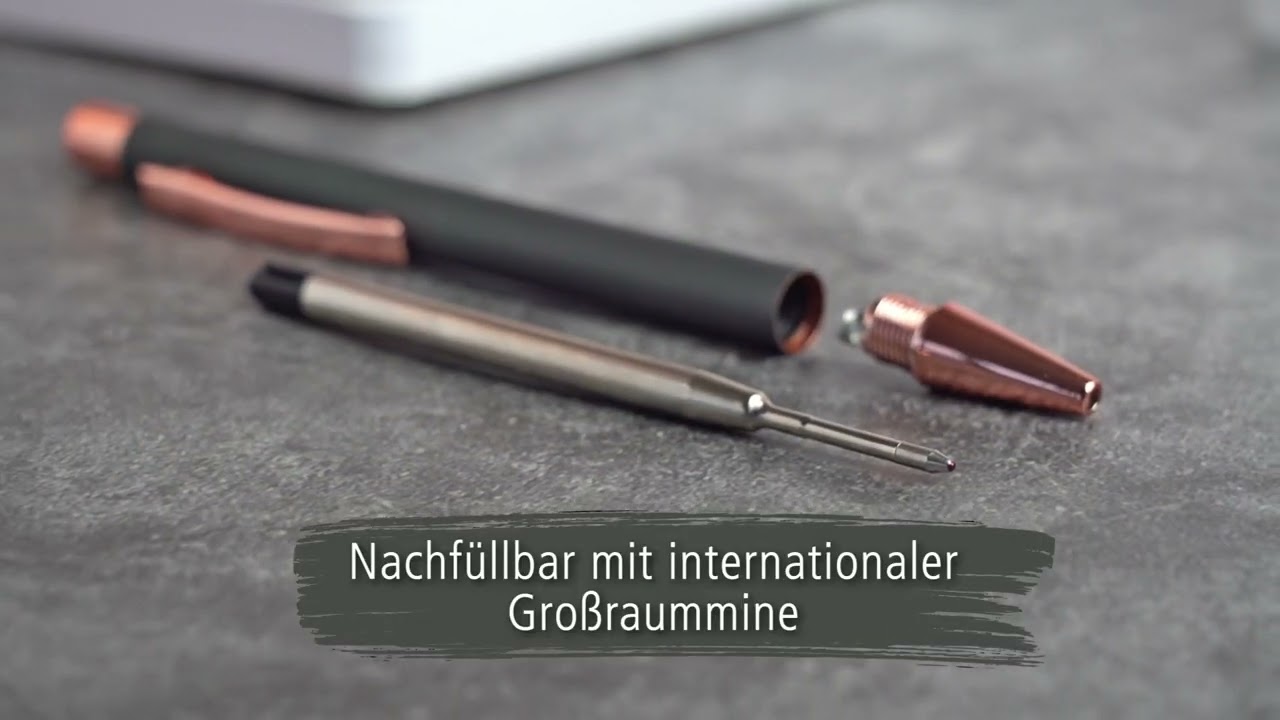 Online Kugelschreiber Soft Metal Medium (M), Schwarz