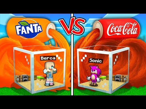 FANTA BERCA VS COCA COLA KIZ BEBEK SONİC TSUNAMİ SAVAŞI -Minecraft