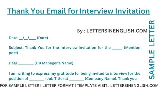 Thank You Email for Interview Invitation – How to Write a Thank You Email for Interview Invitation