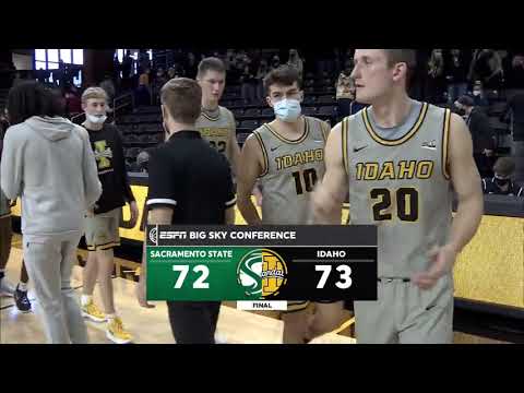 Idaho men's basketball defeats Sacramento State, 73-72