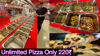 ફક્ત 220 ₹ મા 39 આઈટમ | Unlimited Pizza, Garlic Bread, Starter, Cold Drinks | Wooddy Jhones Pizza