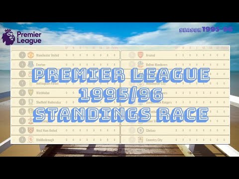 Premier League 1995/96 Season Standings Race