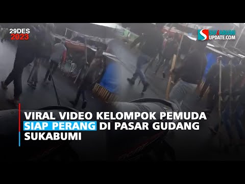 Viral Video Kelompok Pemuda Siap Perang di Pasar Gudang Sukabumi