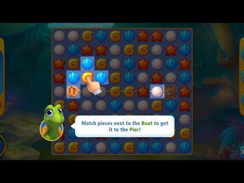 @Fishdom Level 11331, Meet New Obstacle: Boat 🛶 and Pier 🍐!
