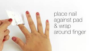 SensatioNail How to remove gel nails with foil wraps tutorial