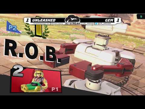 Quarantainment 20 Winners Semis - Gem (ROB) Vs. Unleashed (Min Min, Joker) Smash Ultimate - SSBU