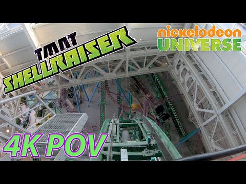 On-ride point of view of TMNT Shellraiser