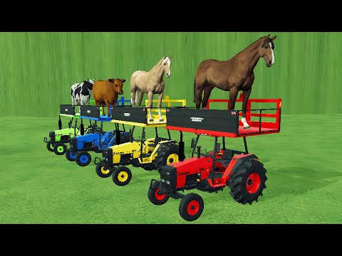 Work with Colors - TRANSPORT WORK on ABANDONED FIELD with VALTRA Tractors - Farming Simulator 22