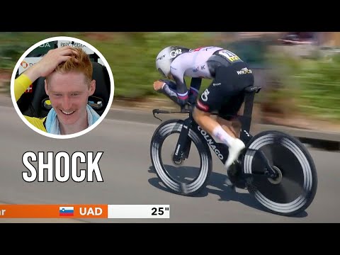 Riders in Disbelief during Tadej Pogacar Time Trial | Criterium du Dauphiné 2025 Stage 4