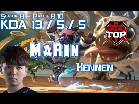 TOP MaRin KENNEN vs DR. MUNDO Top - Patch 8.10 KR Ranked