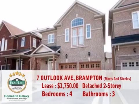 7 OUTLOOK AVE, BRAMPTON (Mavis And Steeles)