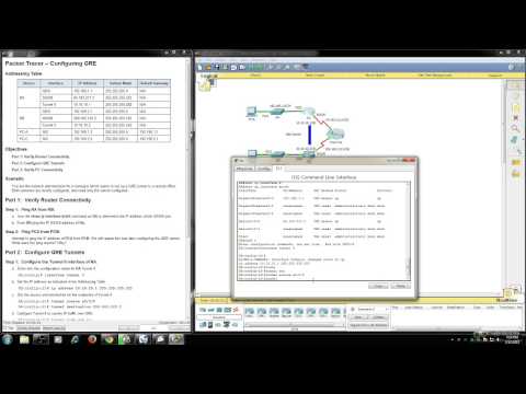 Cisco Packet Tracer 7.2.2.3 Configuring GRE