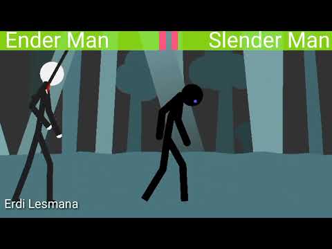 EnderMan vs SlenderMan With Healthbars