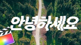 파이널컷 지지직거리는 글리치 텍스트 만들기(NO 플러그인)