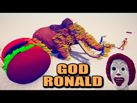 🍔God Ronald McDonald🍟 vs Every Faction - Totally Accurate Battle Simulator TABS
