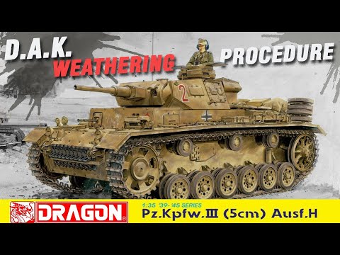 Paint & Weather Afrika Korps Pz.III Ausf.H | Standard Weathering Procedure Ep.5  (For Model Tanks)