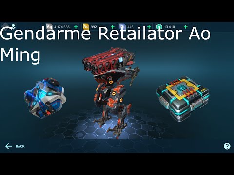 Retaliator Gendarme Ao Ming with Self-fix Unit and Diffuser. War Robots Test Server.
