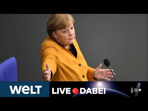 BITTERE CORONA-DEBATTE IM BUNDESTAG: Kanzlerin Merkel gibt Regierungserklärung ab | WELT live dabei