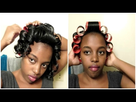 Wet Roller Set Tutorial + Results | Relaxed Hair