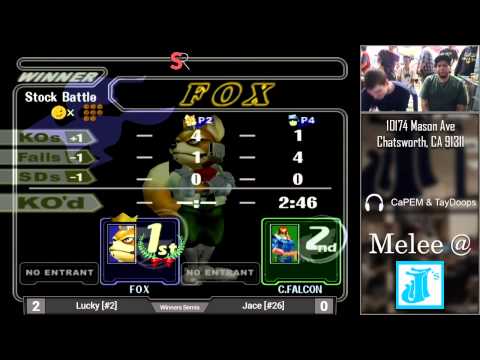 Melee at JJ's #21 - Lucky (Fox) vs. Jace (Falcon) - Winners Semis
