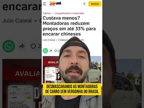 Carro zero despencando no Brasil