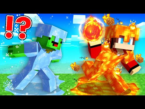 JayJay & Mikey - Maizen - FIRE ARMOR Speedrunner vs ICE ARMOR Hunter in Minecraft - Maizen JJ and Mikey