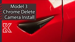 Kenriko Tesla Model 3 Chrome Delete Side Camera Wrap Install