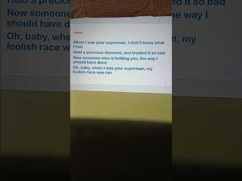 When I Was Your Superman