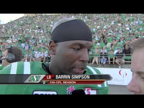 Barrin Simpson halftime interview - September 24, 2011